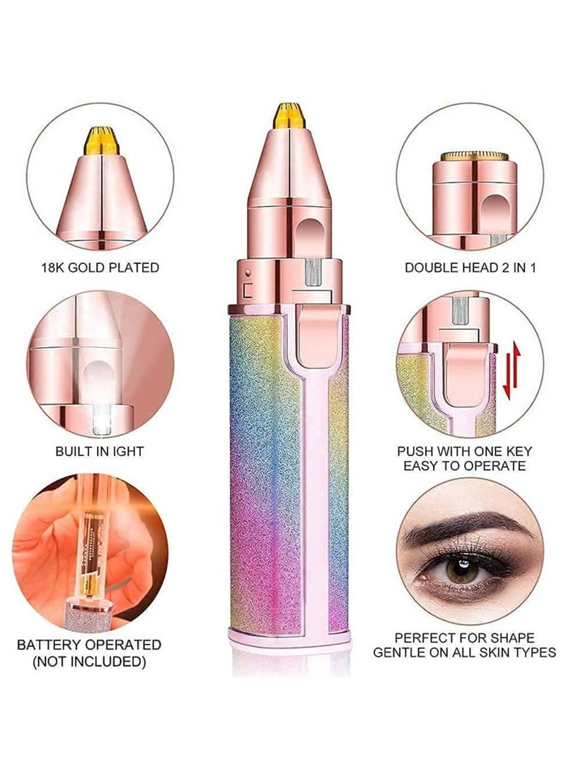 ELTRAZONE Rechargeable Eyebrow Trimmer & Facial Hair Remover, 2 in 1 Painless Eyebrow Razor Facial Hair Remover, Eyebrow Lips Nose Body Hair Removal Razor For Women - Image 5