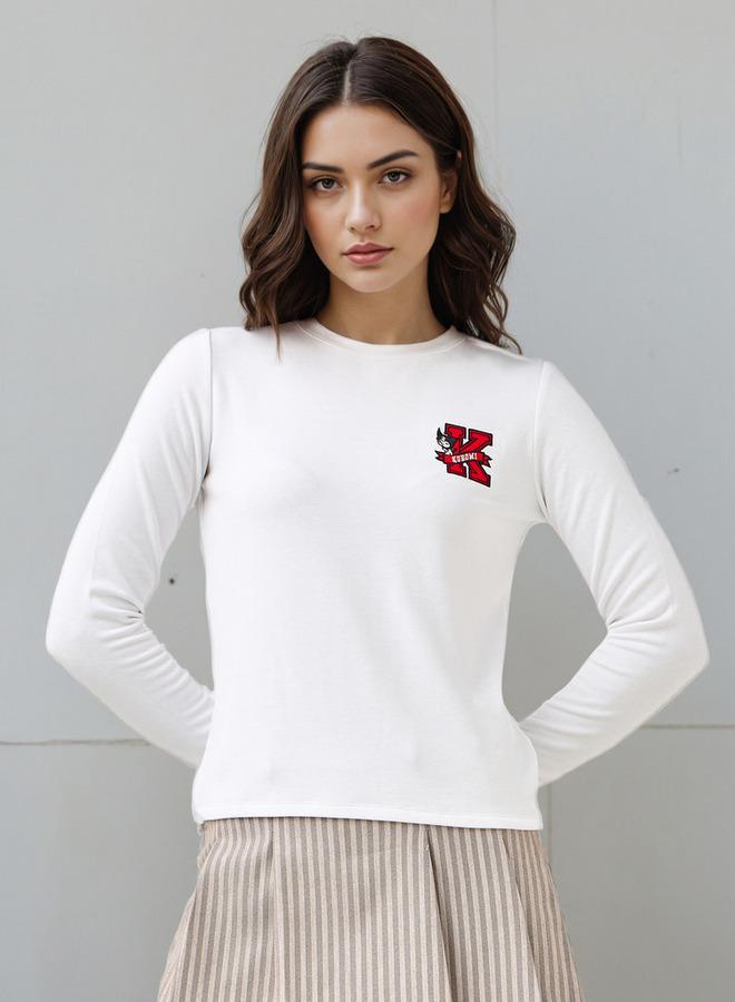 SP Characters Kuromi Embroidered T-shirt - Image 4