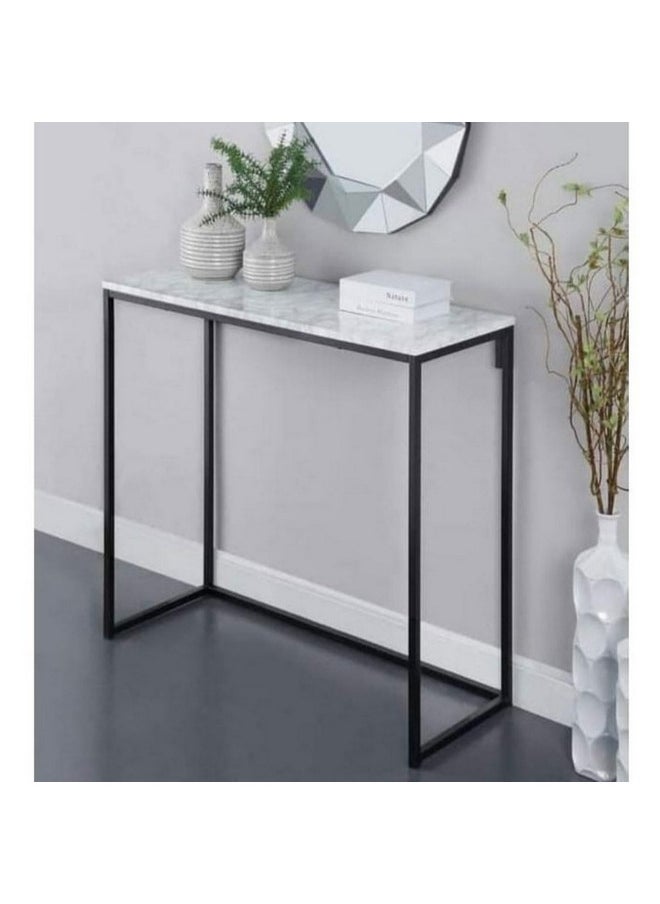 الهوم طاولة مدخل 70x80x30 سم - أسود وأبيض  - Image 1
