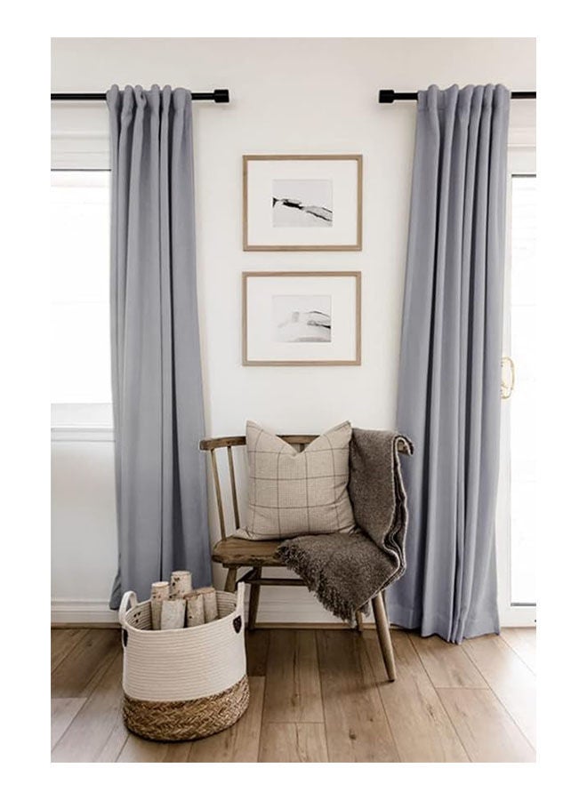 Intex Curtains House Shield Linen 100% Blackout Curtains Thermal Insulated With Back Tab/Rod Pocket 1 Piece - Image 5