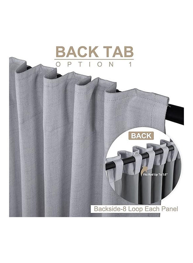 Intex Curtains House Shield Linen 100% Blackout Curtains Thermal Insulated With Back Tab/Rod Pocket 1 Piece - Image 2