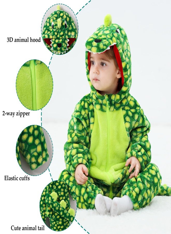 TONWHAR Baby Boy's Girl's Animal Bodysuit Infant And Toddler's Romper Jumpsuit Halloween Costume Partywear(5Y,Speckled Dino) - Image 2