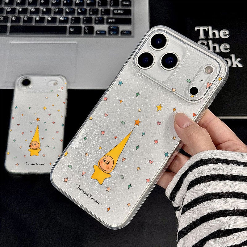 جراب هاتف Apple iPhone 17 Pro Max بتصميم كرتوني شفاف يضم شخصية صفراء - جراب ناعم مقاوم للصدمات مصمم بشكل إبداعي - Image 2