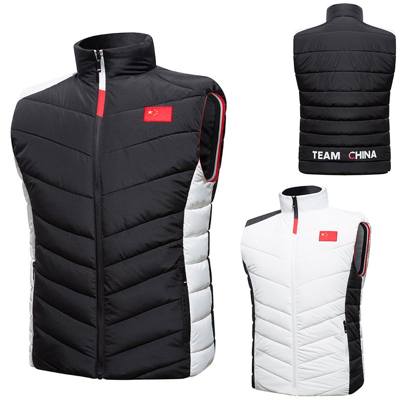 Chinese Team Sports Vest Men'S And Women'S Taekwondo Coach Sports Students Winter Training National Clothing Training Down Cotton Coat - Image 2