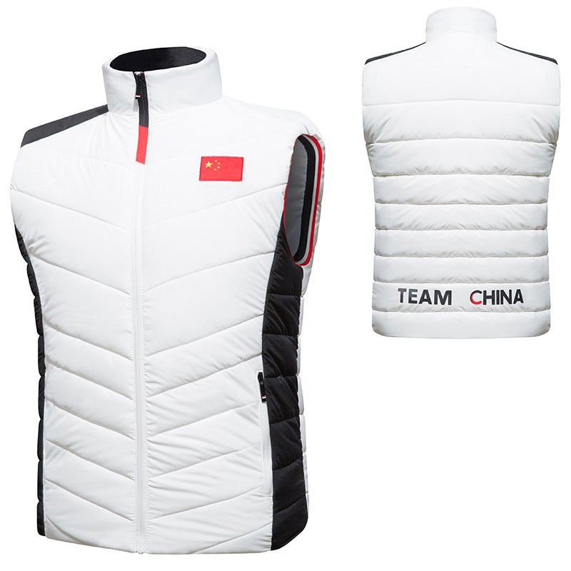 Chinese Team Sports Vest Men'S And Women'S Taekwondo Coach Sports Students Winter Training National Clothing Training Down Cotton Coat - Image 4