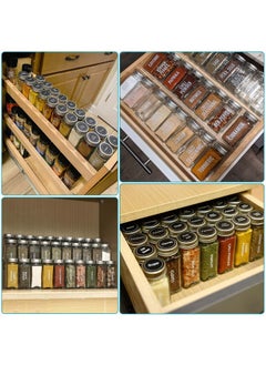 Antimbee 28 Pcs Clear Glass Spice Jars,3.5 Oz Glass Spice Jar With 324 Labels, Funnel,Chalk Pen,Shaker Lids And Airtight Metal Caps, Empty Square Spice Bottles For Spice Rack, Cabinet, Drawer  - Image 4