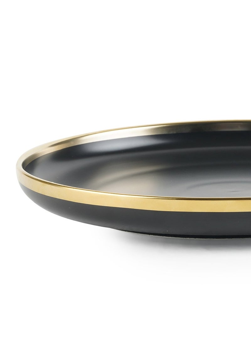 Pan Home طبق عشاء ريجيل قطر 24 سم - أسود وذهبي - Image 4
