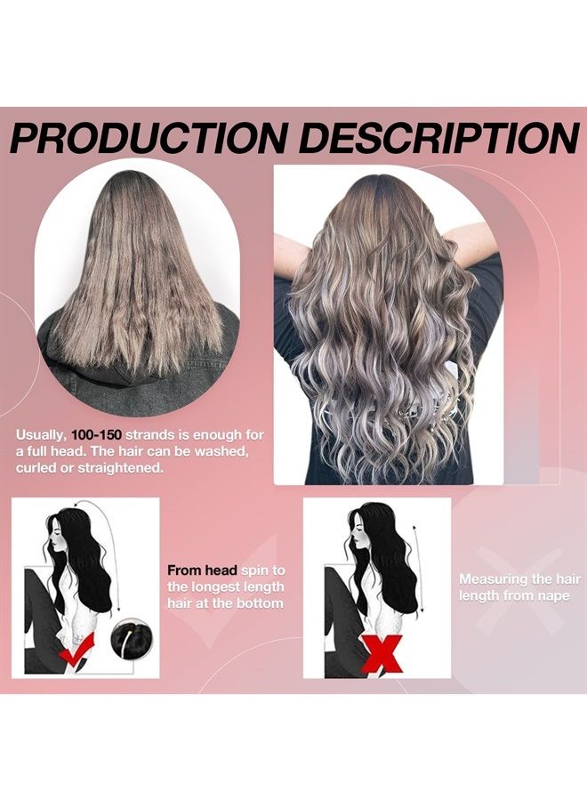 Moresoo Itip Human Hair Extensions 22 Inch Fusion Extensions Human Hair Color #18 Ash Blonde Mixed #613 Bleach Blonde Highlighted Itip Hair Extensions 40g 50s Beaded Hair Extensions Remy Hair - Image 2