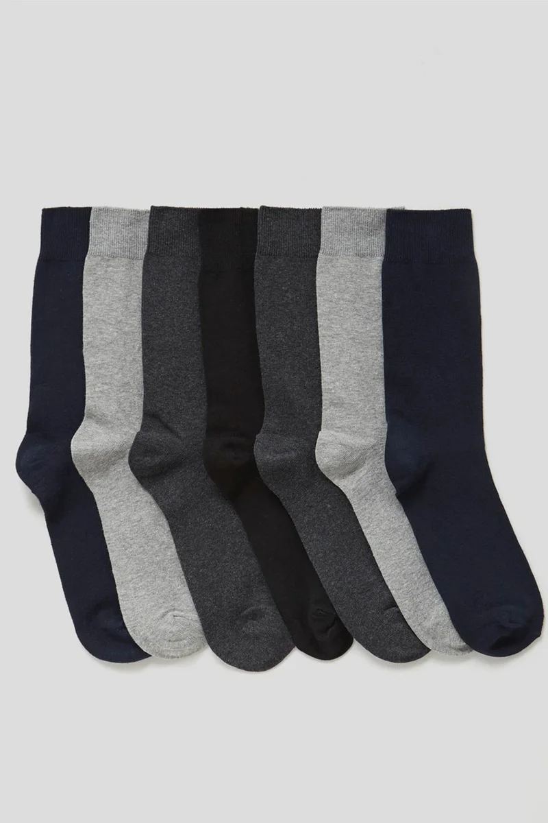 Bgk 7 Pairs Men's Cotton Economical Socks Colorful