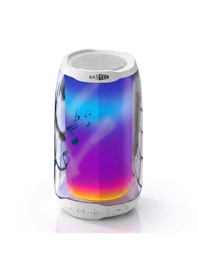 Bluetooth speaker, portable wireless Bluetooth speaker, low volume amplifier with LED lighting, suitable for home parties and outdoor picnics.