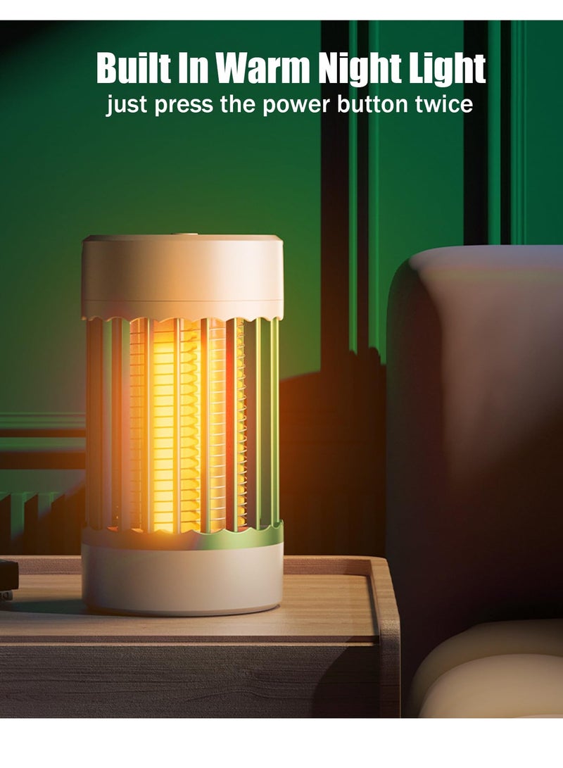 طارد حشرات متعدد الاستخدامات للداخل والخارج مع ضوء ليلي، قابلة لإعادة الشحن، بلا سلك، مصيدة بعوض مقاومة للماء للمنزل، الفناء، التخييم وعربات السكن، تعمل ببطارية USB - Image 5