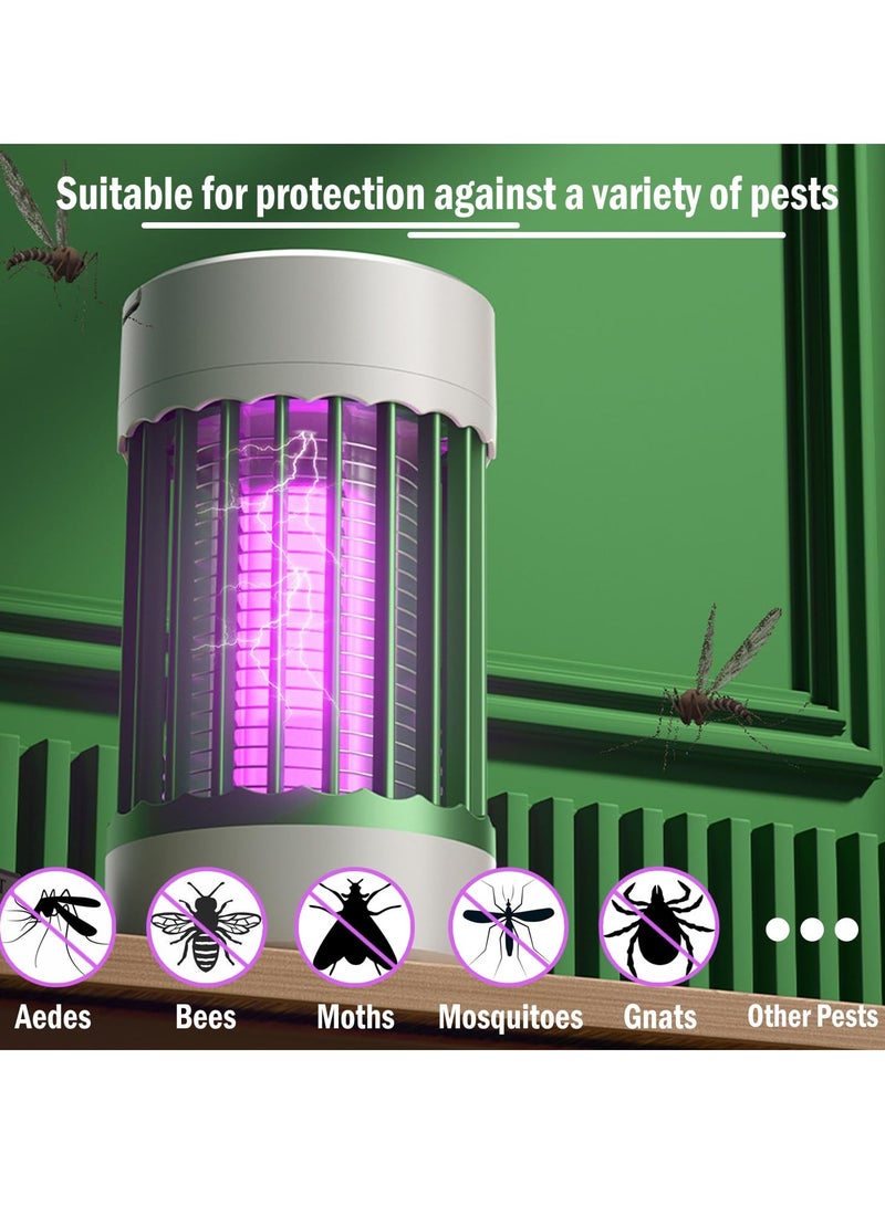 طارد حشرات متعدد الاستخدامات للداخل والخارج مع ضوء ليلي، قابلة لإعادة الشحن، بلا سلك، مصيدة بعوض مقاومة للماء للمنزل، الفناء، التخييم وعربات السكن، تعمل ببطارية USB - Image 2