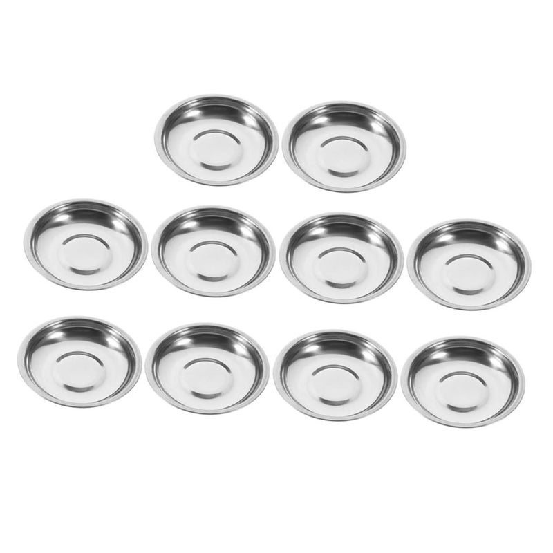 5 Metal Sauce Dishes for Dipping Condiment Bowls Set of 5 Plates 10pcs Each - Image 5