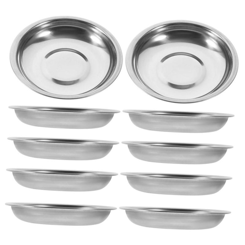 5 Metal Sauce Dishes for Dipping Condiment Bowls Set of 5 Plates 10pcs Each - Image 3