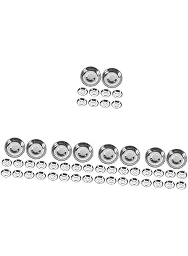 5 Metal Sauce Dishes for Dipping Condiment Bowls Set of 5 Plates 10pcs Each - Image 1