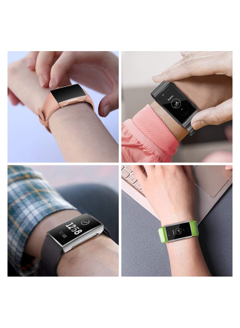 3Pcs Soft TPU Screen Protector for Fitbit Charge 4 and Charge 3 Full Protection Bumper Case Slim Fit - Image 3