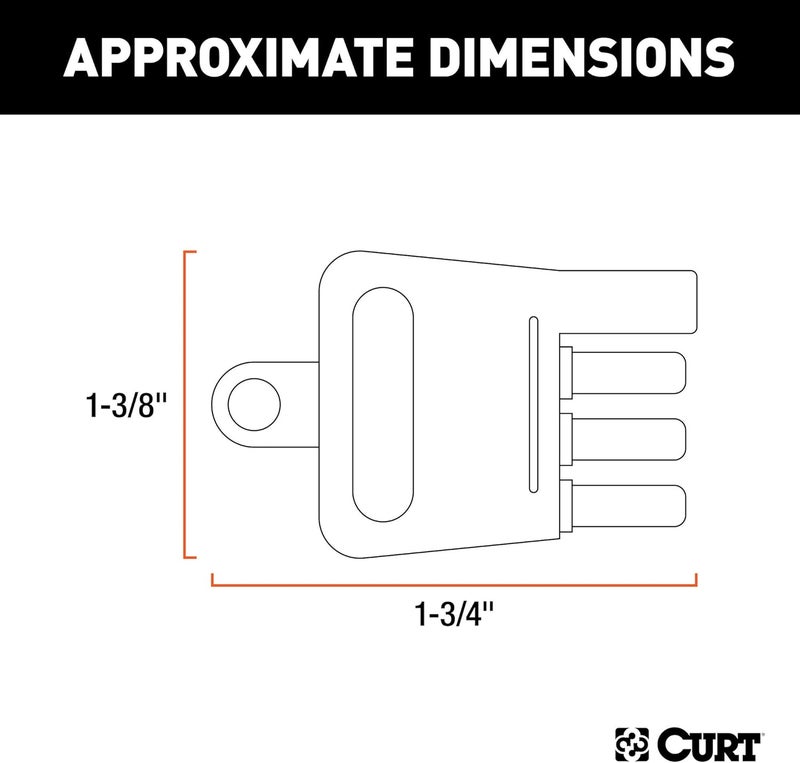 Curt موصل أسلاك مقطورة مسطح 4 دبابيس CURT 58261 - Image 2