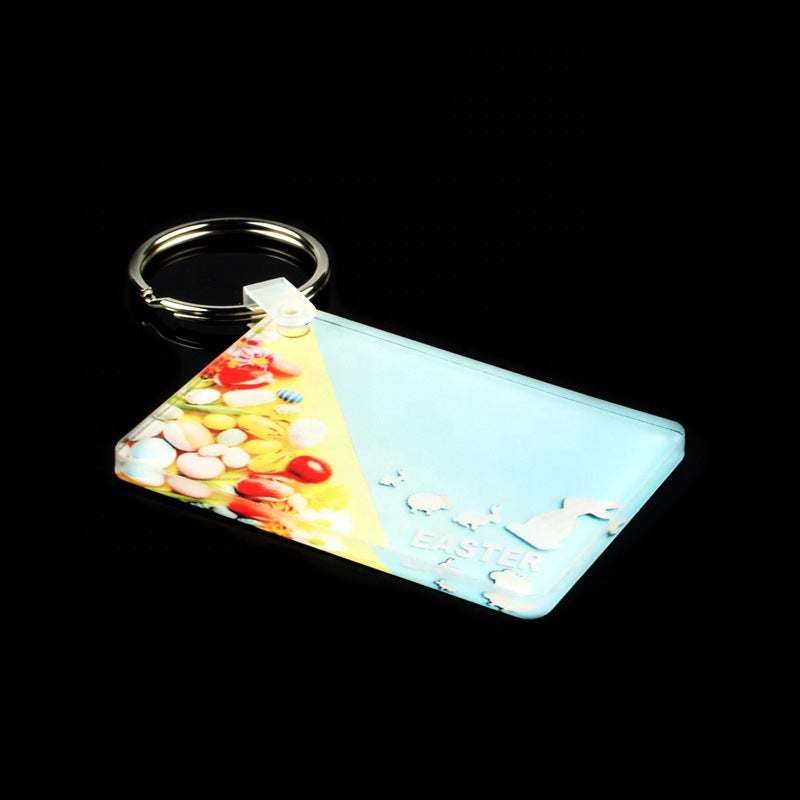 Free Design Sublimation Acrylic Keychain Single Side Printing Heat Transfer Acrylic Keychain Diy Printing - Image 1