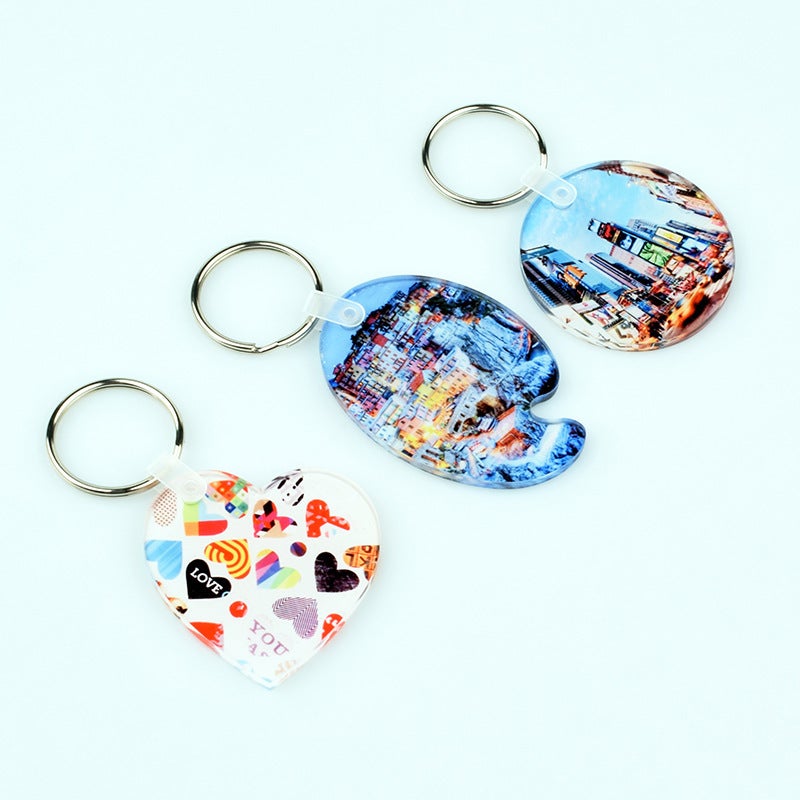 Free Design Sublimation Acrylic Keychain Single Side Printing Heat Transfer Acrylic Keychain Diy Printing - Image 3