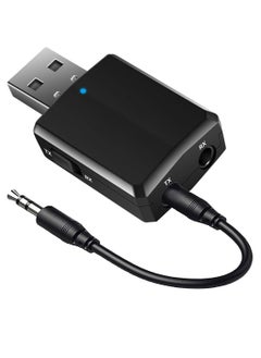 LAIAOCISI 3 in 1 Wireless V5.0 USB Audio Transmitter Receiver EDR Adapter Music Streaming with 3.5mm Cable for Car TV Headphones PC Home Stereo, USB Power Supply, Plug and Play  - Image 1