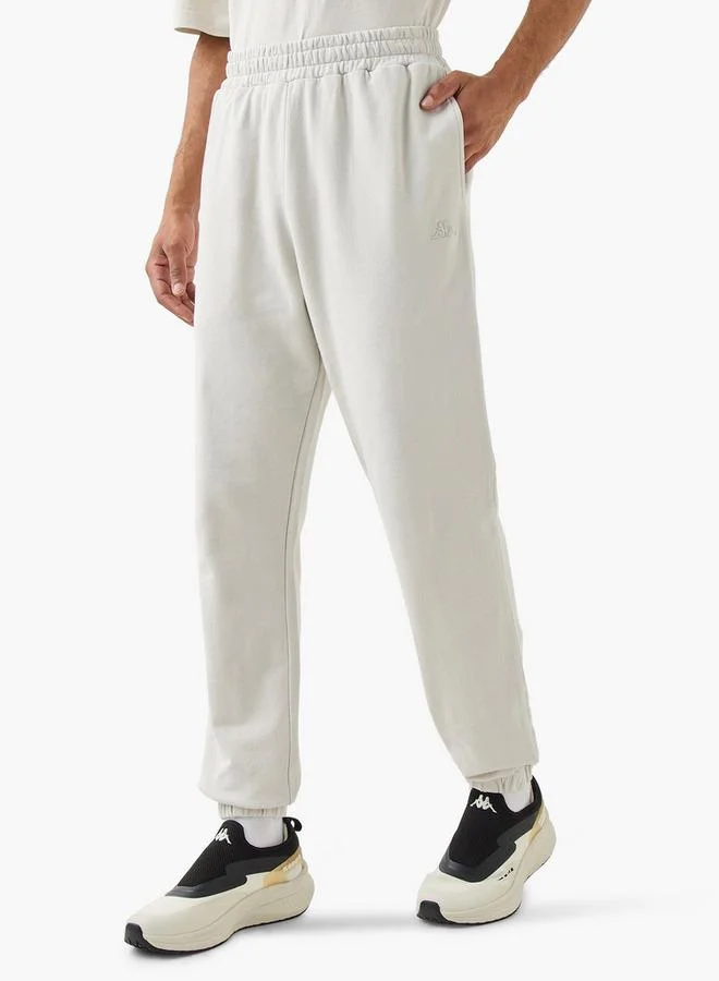Kappa Logo Embroidered Joggers with Piping Detail and Pockets
