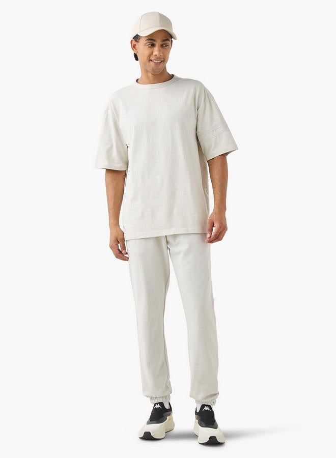 Kappa Logo Embroidered Joggers with Piping Detail and Pockets - Image 2