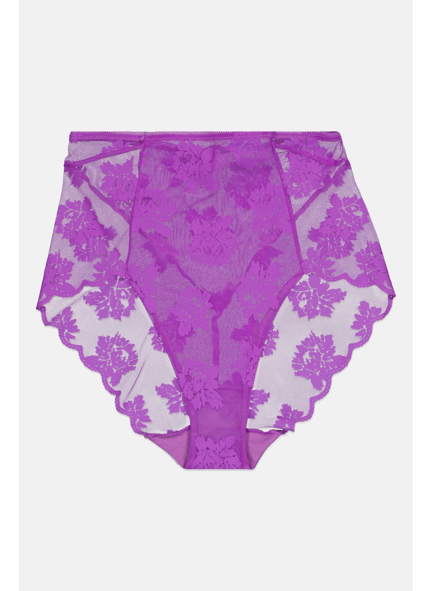 TRIUMPH Women Textured Pull On Panties, Purple  - Image 1