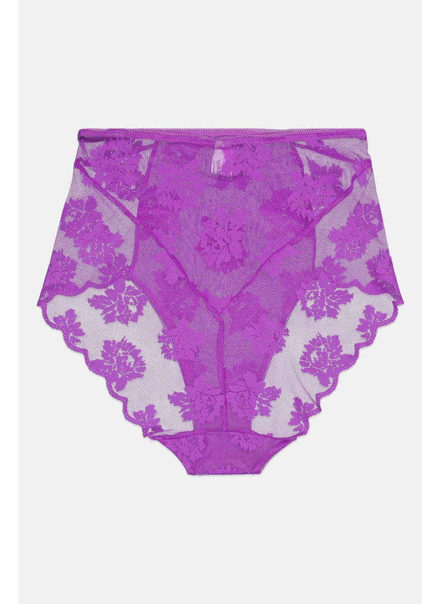 TRIUMPH Women Textured Pull On Panties, Purple  - Image 2
