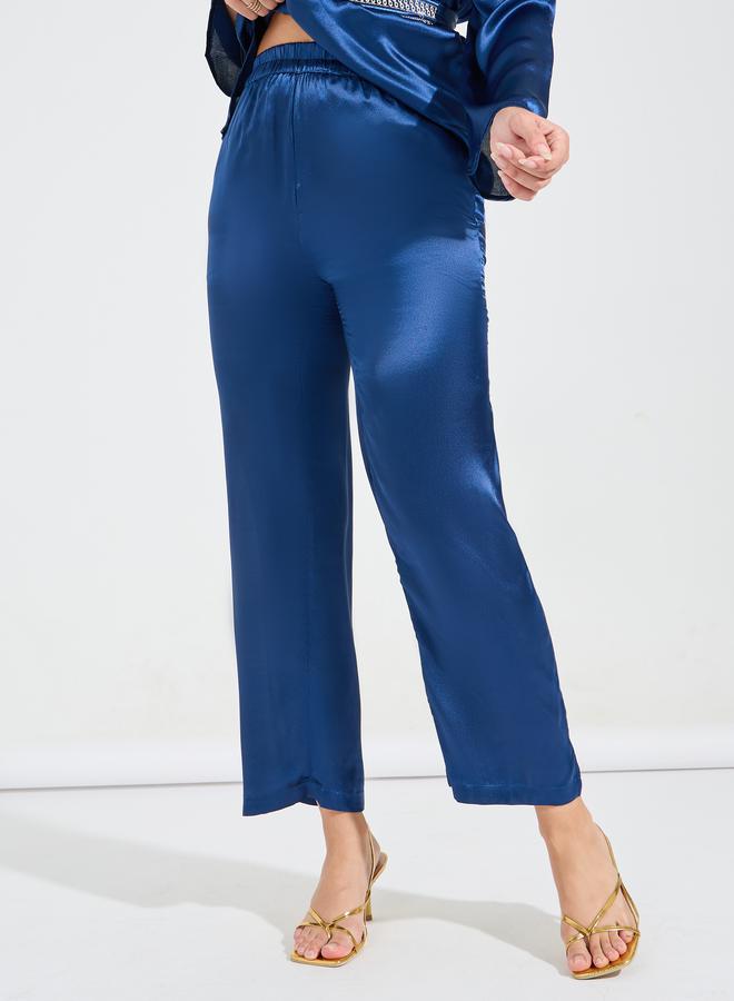 Styli Embroidered Panel Belted Top & Pants Co-Ords  - Image 5