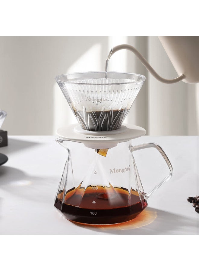 Mongdio Pour-over Coffee Dripper, V60 Filter Basket, Funnel Filter, V01 Filter Cup, Black Base - Image 4
