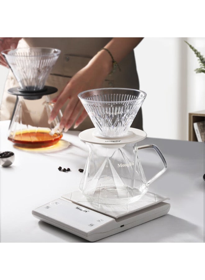 Mongdio Pour-over Coffee Dripper, V60 Filter Basket, Funnel Filter, V01 Filter Cup, Black Base - Image 3