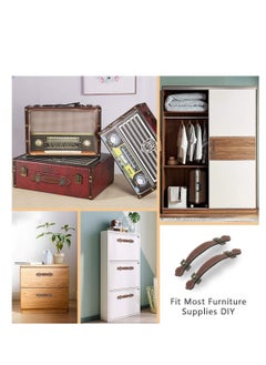 Y&D 6 Piece Surface Leather Furniture Handle 6.3" Vintage Style Strong Pull for Drawer Cabinet PU Luggage  - Image 4