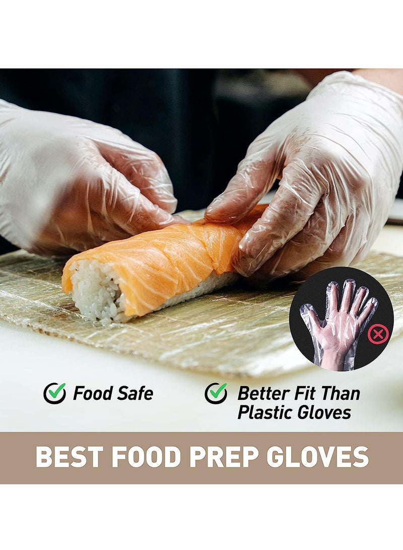 general Nitrile Gloves M, Food Safe| Latex-Free and Powder-Free Clear Vinyl Gloves for Cooking, Food Prep, Household Cleaning, Exam| Medium,100 Counts - Image 3