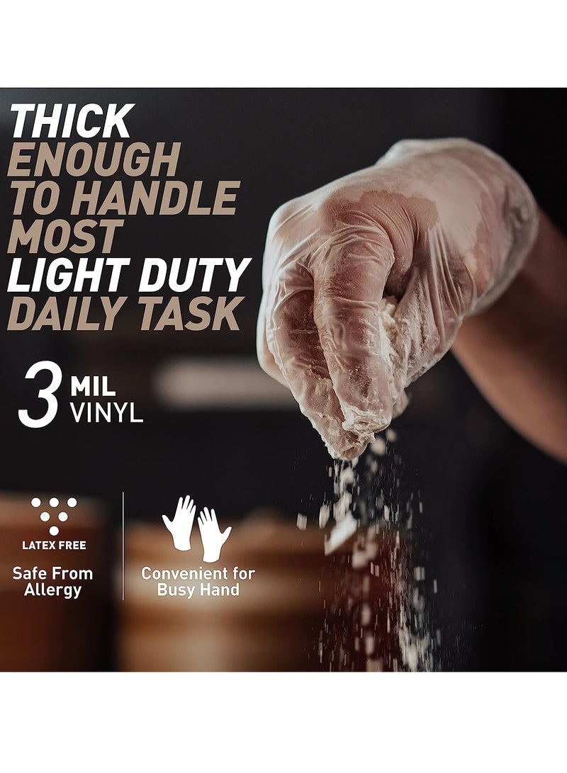 general Nitrile Gloves M, Food Safe| Latex-Free and Powder-Free Clear Vinyl Gloves for Cooking, Food Prep, Household Cleaning, Exam| Medium,100 Counts - Image 2