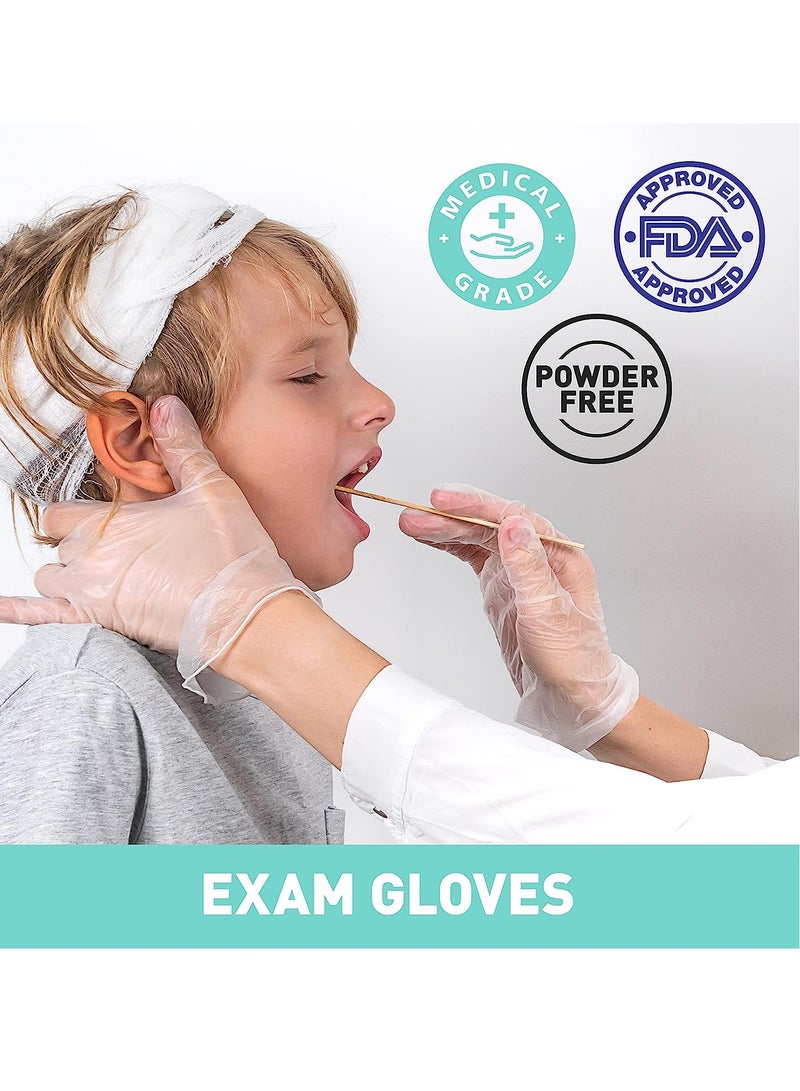 general Nitrile Gloves M, Food Safe| Latex-Free and Powder-Free Clear Vinyl Gloves for Cooking, Food Prep, Household Cleaning, Exam| Medium,100 Counts - Image 4