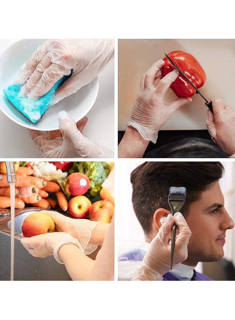 general Nitrile Gloves M, Food Safe| Latex-Free and Powder-Free Clear Vinyl Gloves for Cooking, Food Prep, Household Cleaning, Exam| Medium,100 Counts - Image 5