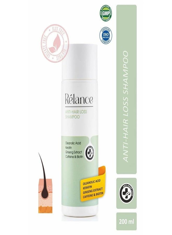Relance Anti-Hair Loss Shampoo, 200ml, with Oleanolic Acid, Keratin, Ginseng Extract, Caffeine, Biotin, SLS-Free - Image 2