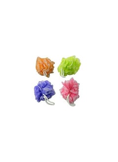 MIRFA Mesh Bath Sponge Loofah (Assorted Colour - Pack of 4)  - Image 1
