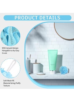 MIRFA Mesh Bath Sponge Loofah (Assorted Colour - Pack of 4)  - Image 4