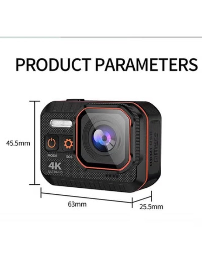 Action Camera 4K 60FPS – Waterproof Sports Cam with Remote Control, Dual Screen, Drive Recorder, Helmet Camera - Image 3
