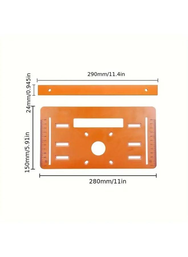 No Drill Cutting Machine Base Ruler 5.91x11.02 Inch With Scale For Woodworking - Image 3