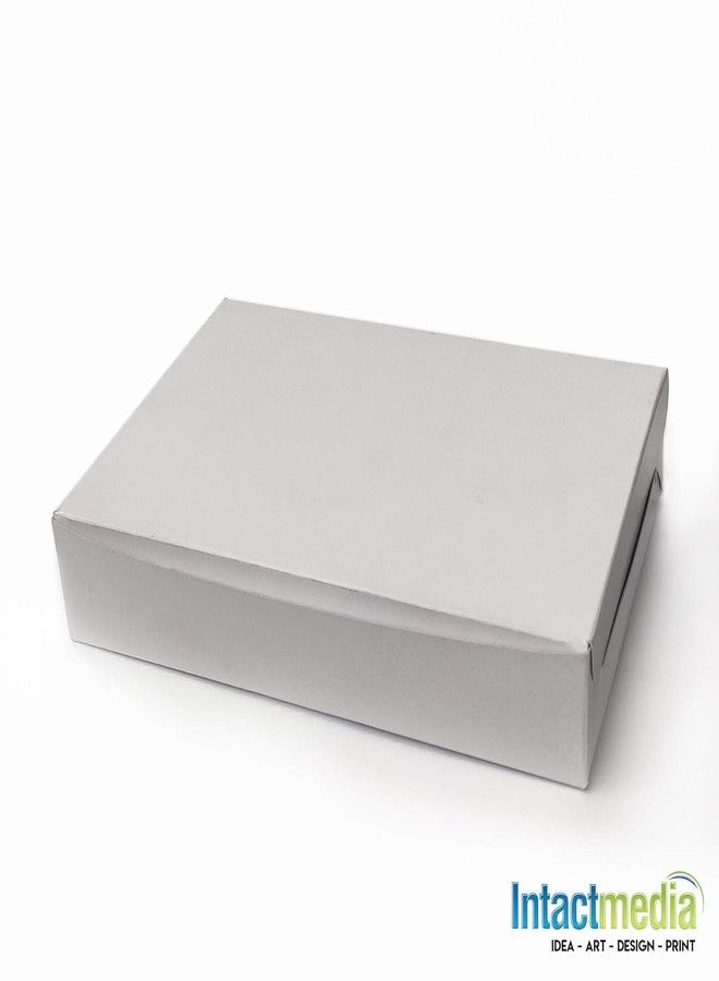 Intactmedia Plain White Pancake & Cake Box | Sturdy Pastry Packaging | Durable Food-Grade Indian Material | Birthday & Occasion Gift Box - Pack of 24 - Image 4