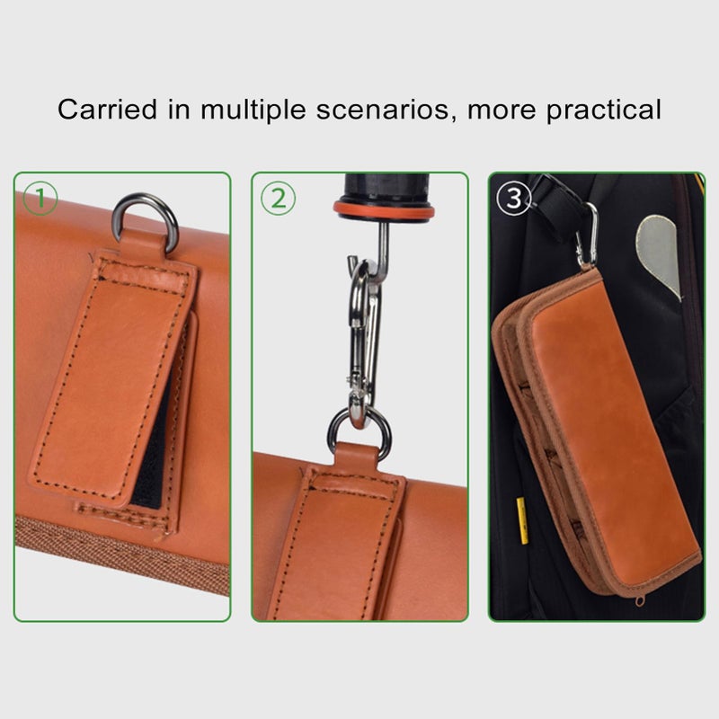 PU Leather Camera Battery Pouch Holder Storage Case for LP E10 E17 E6N NPFW50 FZ100 EN EL25 EL15 NP W235 - Image 4