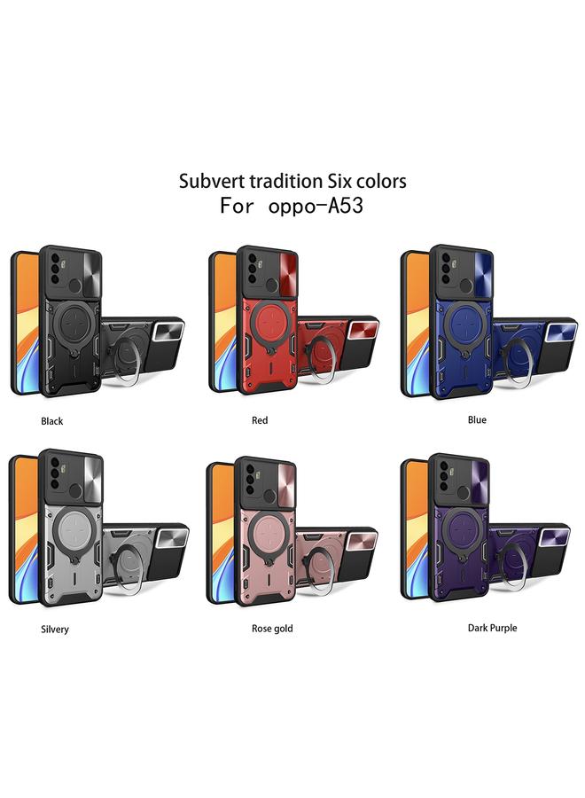 erorex Case For OPPO A53 4G CD Texture Sliding Camshield Magnetic Holder Phone Case - Image 2