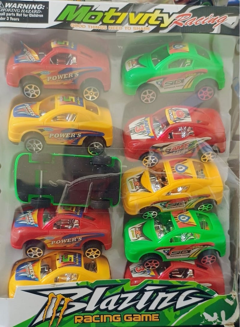 Pull Back Toy Car For Kids 10 Pcs