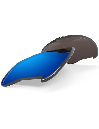 BLAZERBUCK Anti-salt Polarized Replacement Lenses & Sock Kit for Oakley Flak Jacket XLJ OO9009 - Ice Blue - Image 2