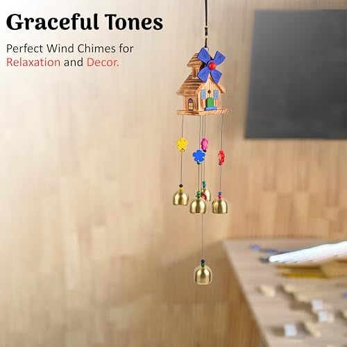 Hindcraft Wind Chimes for Home & Balcony Decor, Metal Hanging Outdoor Garden Terrace, Feng Shui Positive Energy Good Luck & Vastu, Decorative Musical Gift for Patio, Living Room & Office - Image 5