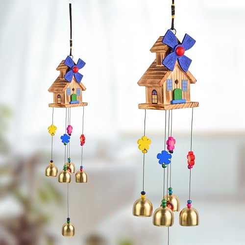 Hindcraft Wind Chimes for Home & Balcony Decor, Metal Hanging Outdoor Garden Terrace, Feng Shui Positive Energy Good Luck & Vastu, Decorative Musical Gift for Patio, Living Room & Office - Image 2