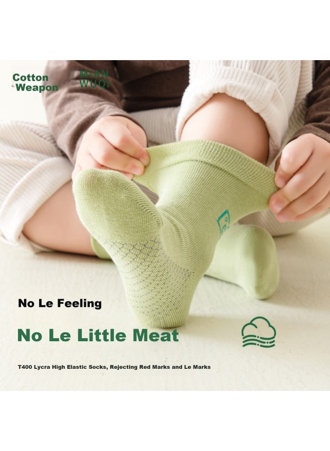 Cotton weapons Mian Graphene Pure Cotton Children's Socks, 7a Grade Antibacterial And Odor-resistant, Mid-calf Socks For Boys And Girls, Youth Seamless Socks - Image 2