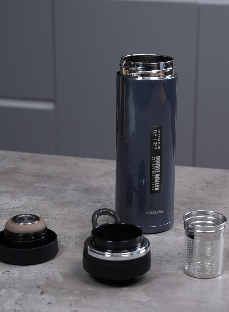 هومواي HOMEWAY 520 ML Stainless Steel Hot & Cold Vacuum Flask – Insulated Travel Thermos  - Image 4